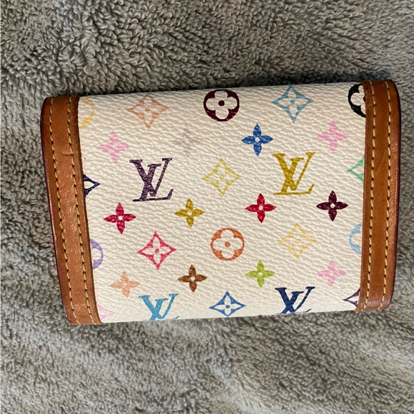 Authentic Louis Vuitton Monogram Multicolor Porte Monnaie Plat Coin Purse/wallet - Picture 5 of 7
